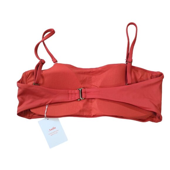 Andie Swim The Bora Bora Top Chili Pepper Red Eco Nylon Size XL - Picture 4 of 6